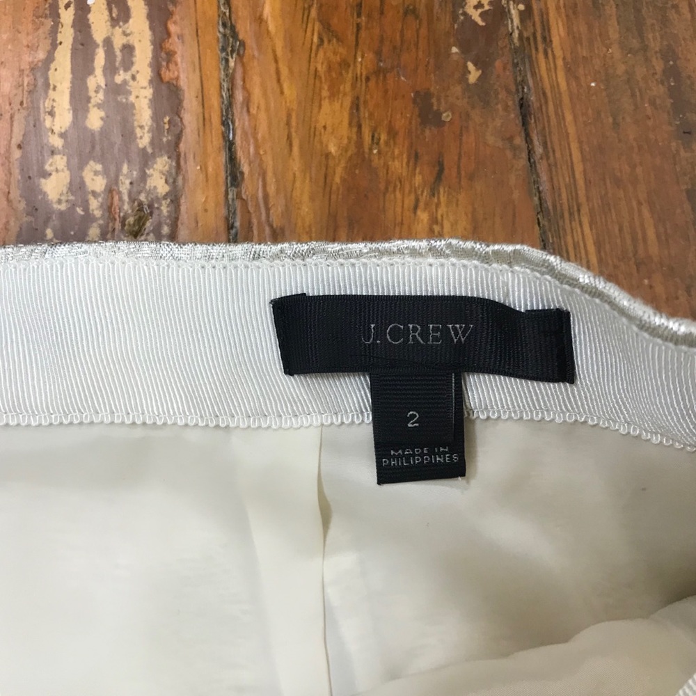 J Crew Origami Metallic Matelasse Skirt - Picture 4 of 7